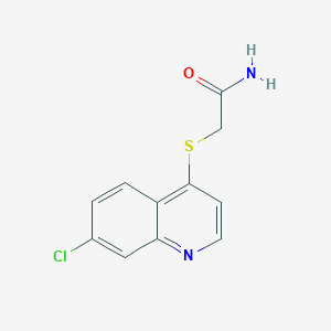 molecular formula C11H9ClN2OS B1411612 2-[(7-Chloroquinolin-4-yl)thio]acetamide CAS No. 861055-00-7