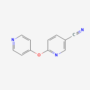 molecular formula C11H7N3O B1411613 6-(Pyridin-4-yloxy)nicotinonitrile CAS No. 2167985-41-1