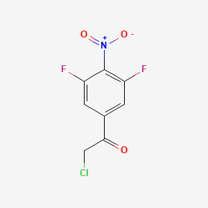 molecular formula C8H4ClF2NO3 B1411617 3',5'-Difluoro-4'-nitrophenacyl chloride CAS No. 1806389-16-1