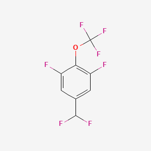molecular formula C8H3F7O B1411618 3,5-Difluoro-4-(trifluoromethoxy)benzodifluoride CAS No. 1806304-87-9