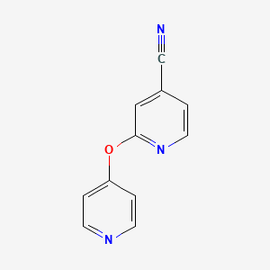 molecular formula C11H7N3O B1411619 2-(Pyridin-4-yloxy)isonicotinonitrile CAS No. 2167516-71-2