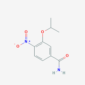 molecular formula C10H12N2O4 B1411621 4-Nitro-3-(propan-2-yloxy)benzamide CAS No. 1369893-77-5