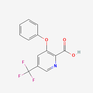 molecular formula C13H8F3NO3 B1411622 3-Phenoxy-5-trifluoromethyl-pyridine-2-carboxylic acid CAS No. 2088945-81-5