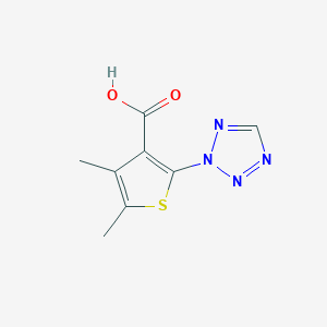 molecular formula C8H8N4O2S B1411625 4,5-Dimethyl-2-(2h-tetrazol-2-yl)thiophene-3-carboxylic acid CAS No. 2090324-68-6