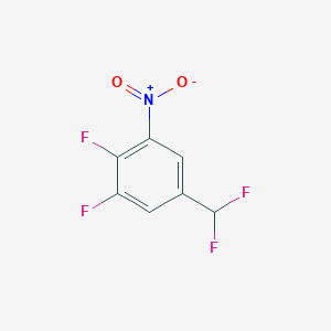 molecular formula C7H3F4NO2 B1411626 3,4-Difluoro-5-nitrobenzodifluoride CAS No. 1806335-51-2