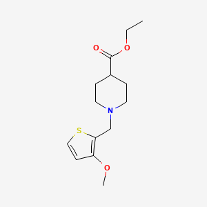 molecular formula C14H21NO3S B1411635 Ethyl 1-[(3-methoxythien-2-yl)methyl]piperidine-4-carboxylate CAS No. 2108826-53-3