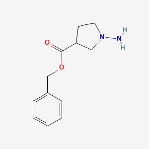 molecular formula C12H16N2O2 B14116472 Benzyl 1-aminopyrrolidine-3-carboxylate 