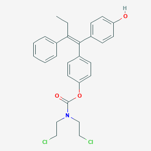molecular formula C27H27Cl2NO3 B141165 (Z)-4-(1-(4-Hydroxyphenyl)-2-phenyl-1-butenyl)phenyl bis(2-chloroethyl)carbamate CAS No. 143134-33-2