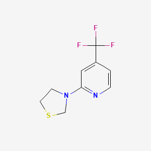 molecular formula C9H9F3N2S B1411663 3-(4-(Trifluoromethyl)pyridin-2-yl)thiazolidine CAS No. 1779123-55-5