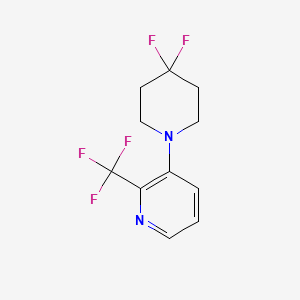 molecular formula C11H11F5N2 B1411664 3-(4,4-Difluoropiperidin-1-yl)-2-(trifluoromethyl)pyridine CAS No. 1707605-16-0