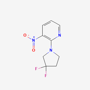 molecular formula C9H9F2N3O2 B1411665 2-(3,3-Difluoropyrrolidin-1-yl)-3-nitropyridine CAS No. 1779124-29-6