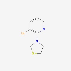 molecular formula C8H9BrN2S B1411668 3-(3-Bromopyridin-2-yl)thiazolidine CAS No. 1707365-63-6