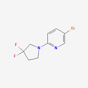 molecular formula C9H9BrF2N2 B1411669 5-Bromo-2-(3,3-difluoropyrrolidin-1-yl)pyridine CAS No. 1779120-80-7