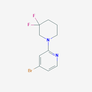 molecular formula C10H11BrF2N2 B1411670 4-Bromo-2-(3,3-difluoropiperidin-1-yl)pyridine CAS No. 1779120-61-4