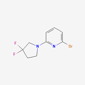 molecular formula C9H9BrF2N2 B1411672 2-Bromo-6-(3,3-difluoropyrrolidin-1-yl)pyridine CAS No. 1707365-67-0