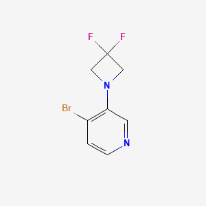 molecular formula C8H7BrF2N2 B1411674 4-Bromo-3-(3,3-difluoroazetidin-1-yl)pyridine CAS No. 1779133-61-7