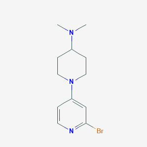 molecular formula C12H18BrN3 B1411675 1-(2-Bromopyridin-4-yl)-N,N-dimethylpiperidin-4-amine CAS No. 1779133-76-4