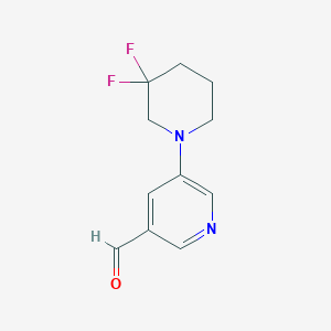 molecular formula C11H12F2N2O B1411679 5-(3,3-Difluoropiperidin-1-yl)nicotinaldehyde CAS No. 1707581-12-1