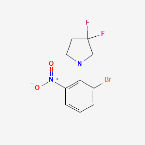 molecular formula C10H9BrF2N2O2 B1411680 3-Bromo-2-(3,3-difluoropyrrolidin-1-yl)nitrobenzene CAS No. 1707604-94-1