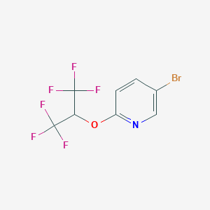 molecular formula C8H4BrF6NO B1411681 5-Bromo-2-(1,1,1,3,3,3-hexafluoropropan-2-yloxy)pyridine CAS No. 1713160-07-6