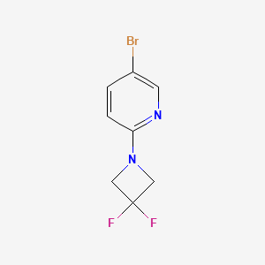 molecular formula C8H7BrF2N2 B1411682 5-Bromo-2-(3,3-difluoroazetidin-1-yl)pyridine CAS No. 1713163-33-7