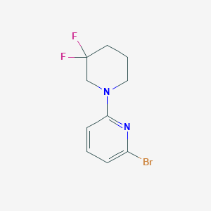 molecular formula C10H11BrF2N2 B1411683 2-Bromo-6-(3,3-difluoropiperidin-1-yl)pyridine CAS No. 1779120-85-2