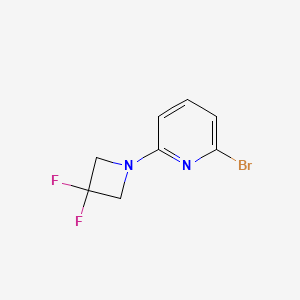 molecular formula C8H7BrF2N2 B1411684 2-Bromo-6-(3,3-difluoroazetidin-1-yl)pyridine CAS No. 1779131-65-5