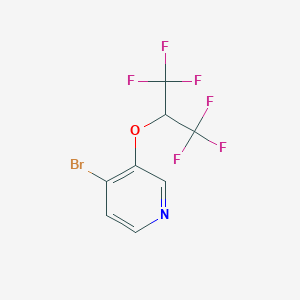 molecular formula C8H4BrF6NO B1411685 4-Bromo-3-(1,1,1,3,3,3-hexafluoropropan-2-yloxy)pyridine CAS No. 1774895-33-8