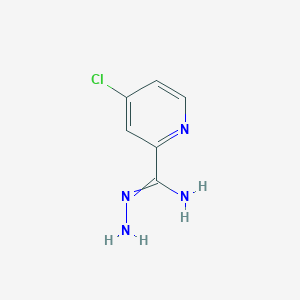 molecular formula C6H7ClN4 B14117230 N'-amino-4-chloropyridine-2-carboximidamide 