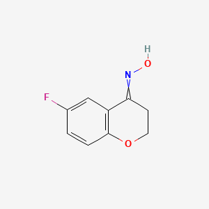 molecular formula C9H8FNO2 B14117476 6-Fluoro-4-chromanone oxime 