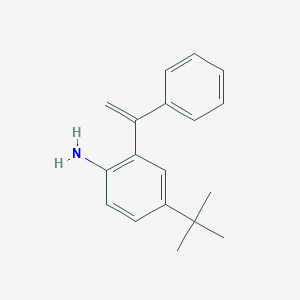 molecular formula C18H21N B14117564 4-(tert-Butyl)-2-(1-phenylvinyl)aniline 