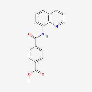 molecular formula C18H14N2O3 B14117663 Methyl 4-(quinolin-8-ylcarbamoyl)benzoate 