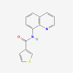 molecular formula C14H10N2OS B14117731 N-(quinolin-8-yl)thiophene-3-carboxamide 