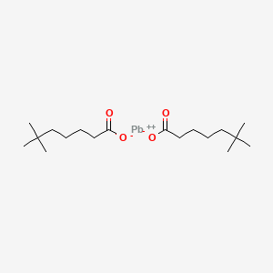 molecular formula C18H34O4Pb B14117762 Lead(2+) neononanoate CAS No. 93894-48-5