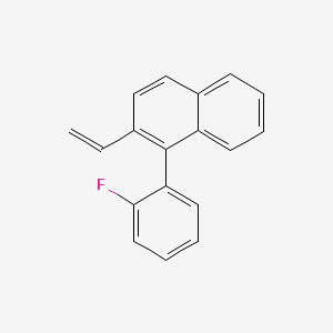 molecular formula C18H13F B14117818 1-(2-Fluorophenyl)-2-vinylnaphthalene 
