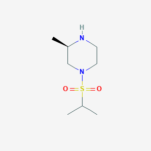 molecular formula C8H18N2O2S B1411792 (3R)-3-methyl-1-(propane-2-sulfonyl)piperazine CAS No. 1604472-80-1