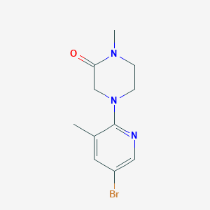 molecular formula C11H14BrN3O B1411793 4-(5-Bromo-3-methylpyridin-2-yl)-1-methylpiperazin-2-one CAS No. 1708163-20-5