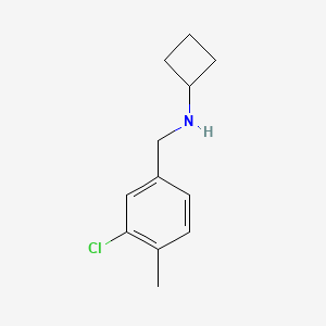 molecular formula C12H16ClN B1411798 N-[(3-chloro-4-methylphenyl)methyl]cyclobutanamine CAS No. 1700498-48-1