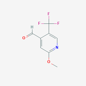 molecular formula C8H6F3NO2 B1411803 2-Methoxy-5-(trifluoromethyl)isonicotinaldehyde CAS No. 1211531-20-2