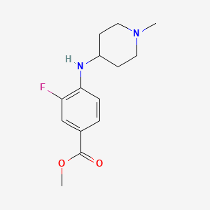 molecular formula C14H19FN2O2 B14118040 Methyl 3-fluoro-4-((1-methylpiperidin-4-yl)amino)benzoate 