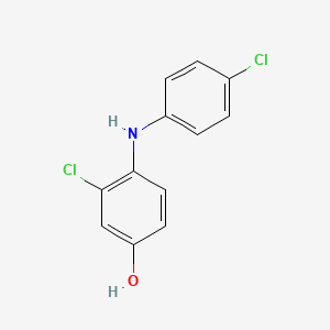 molecular formula C12H9Cl2NO B14118046 3-Chloro-4-(4-chlorophenylamino)phenol 