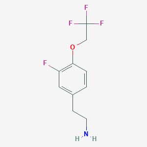 molecular formula C10H11F4NO B1411806 2-[3-Fluoro-4-(2,2,2-trifluoroethoxy)phenyl]ethanamine CAS No. 1095179-02-4