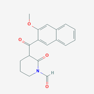 molecular formula C18H17NO4 B14118098 3-(3-Methoxy-2-naphthoyl)-2-oxopiperidine-1-carbaldehyde 