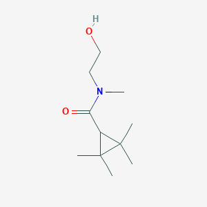 molecular formula C11H21NO2 B14118124 N-(2-Hydroxyethyl)-N-2-2-3-3-pentamethylcyclopropane-1-carboxamide 