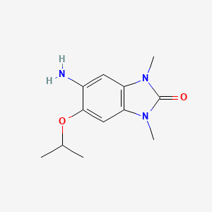 molecular formula C12H17N3O2 B14118131 5-Amino-6-isopropoxy-1,3-dimethyl-1H-benzo[d]imidazol-2(3H)-one 