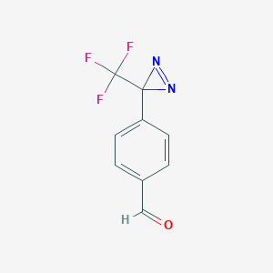 molecular formula C9H5F3N2O B141182 4-(3-(Trifluoromethyl)-3H-diazirin-3-yl)benzaldehyde CAS No. 128886-88-4