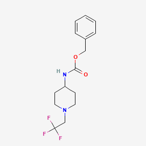 molecular formula C15H19F3N2O2 B14118311 benzyl N-[1-(2,2,2-trifluoroethyl)piperidin-4-yl]carbamate 