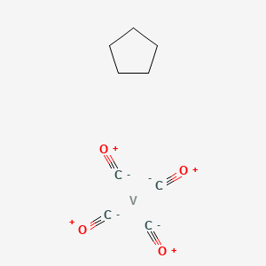 molecular formula C9H10O4V B14118329 carbon monoxide;cyclopentane;vanadium 