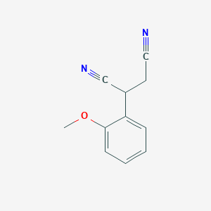 molecular formula C11H10N2O B14118379 2-(2-Methoxyphenyl)butanedinitrile 
