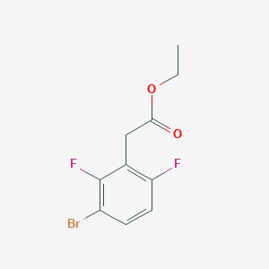 molecular formula C10H9BrF2O2 B1411838 Ethyl 3-bromo-2,6-difluorophenylacetate CAS No. 1692343-74-0